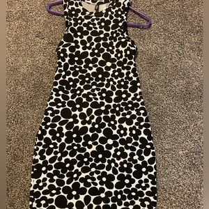 Divided black/floral dress